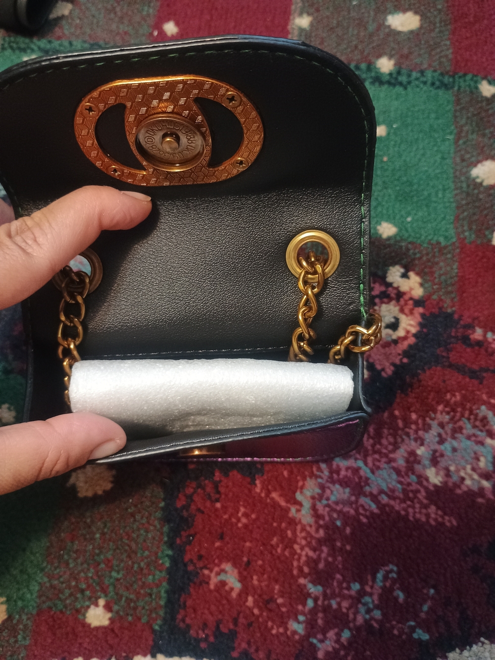 Kurt Geiger green and purple mini bag - Picture 7 of 12